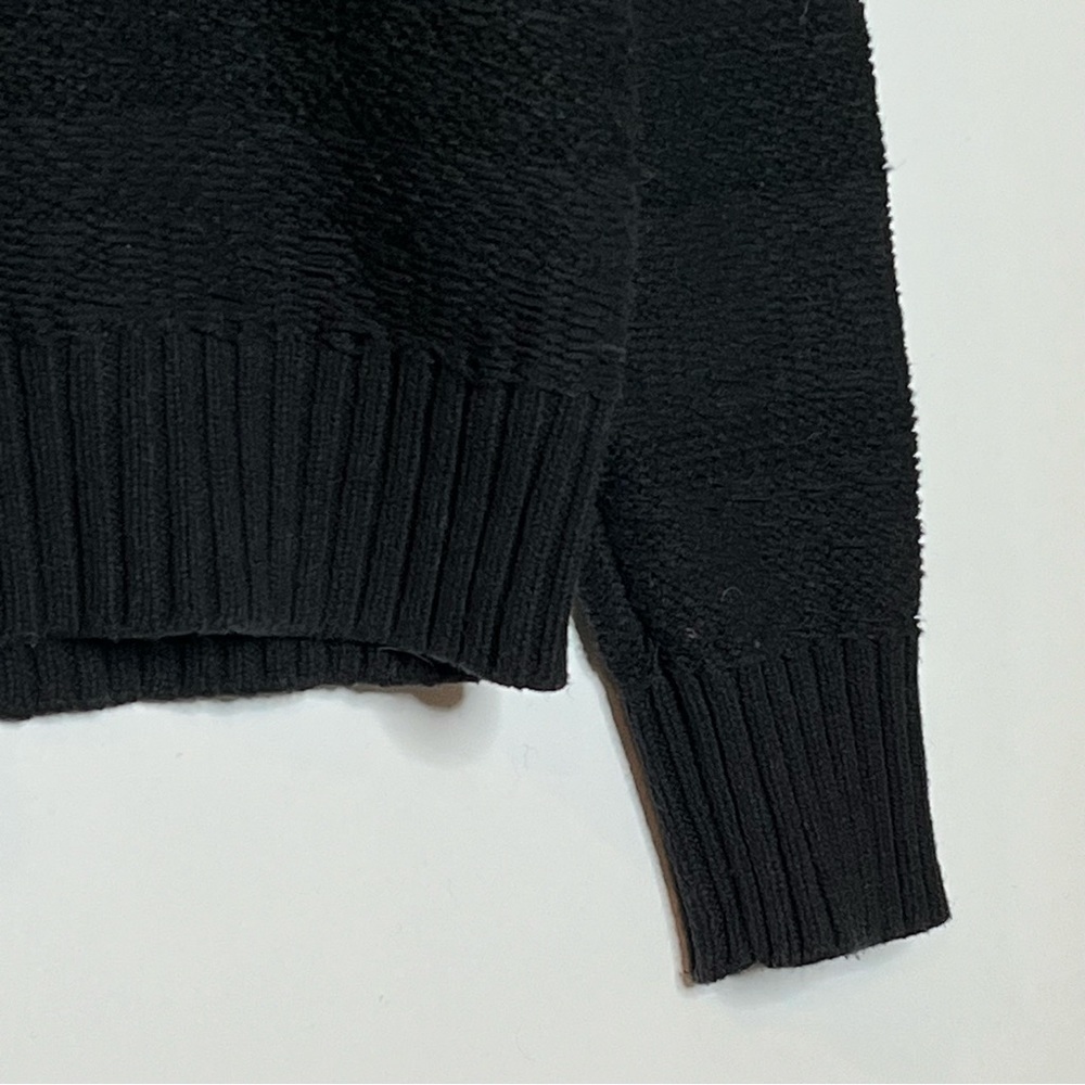 Anthropologie Pilcro Black Ruffled Fall Sweater Medium - Picture 10 of 13